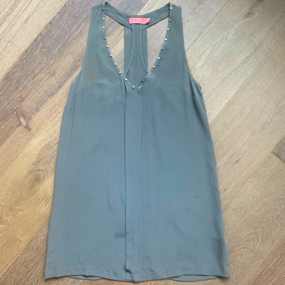 Australian brand Wish 100% Silk Studded Mini Razorback Dress/Tunic